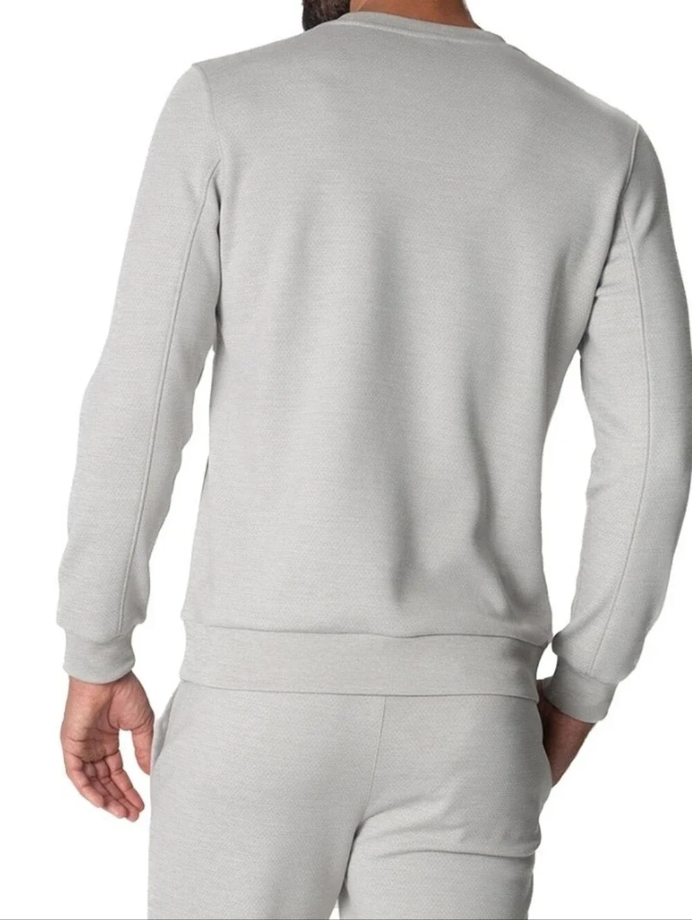 Spyder Men's Light Gray Crewneck, Fleece Lined, Pullover Sweater
